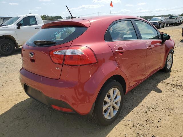 KNADN5A35D6101205 - 2013 KIA RIO EX RED photo 4