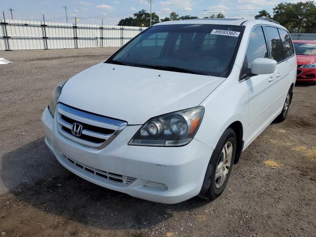 5FNRL38747B424035 - 2007 HONDA ODYSSEY EX WHITE photo 2