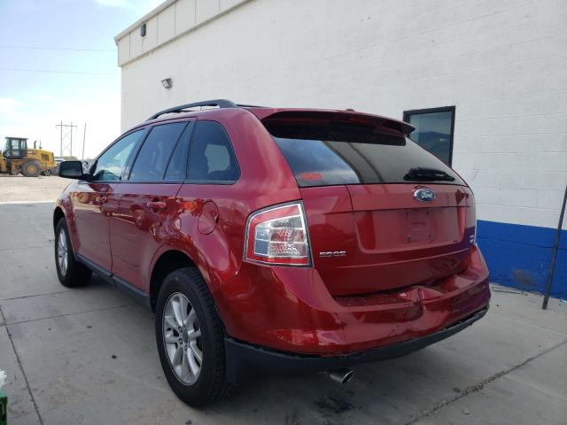 2FMDK48C17BA78695 - 2007 FORD EDGE SEL RED photo 3