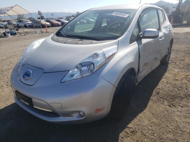 1N4BZ0CP7GC314816 - 2016 NISSAN LEAF SV SILVER photo 2