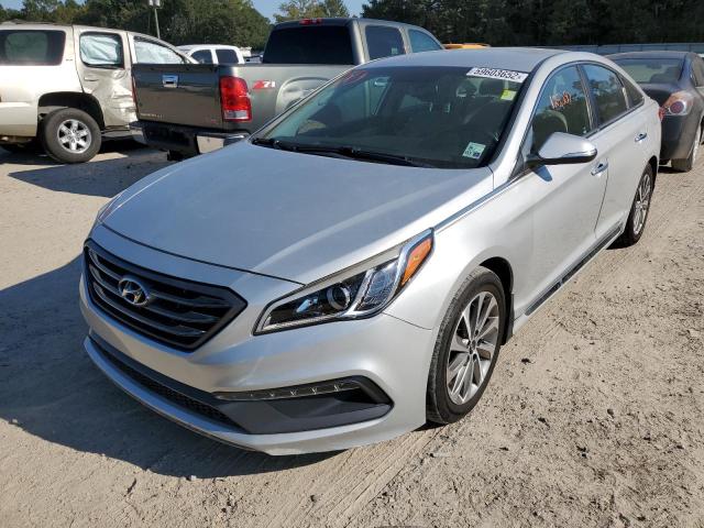 5NPE34AF2GH312213 - 2016 HYUNDAI SONATA SPO SILVER photo 2