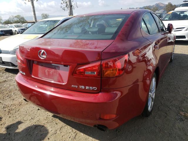 JTHCK262762000603 - 2006 LEXUS IS 250 RED photo 4