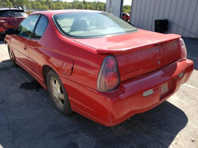 2G1WX12K939308247 - 2003 CHEVROLET MONTE CARL წითელი ფოტო 3