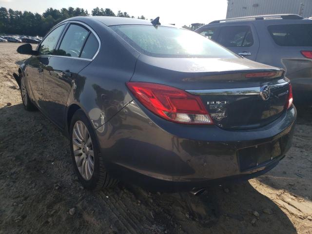 W04GW5EV0B1101948 - 2011 BUICK REGAL CXL GRAY photo 3