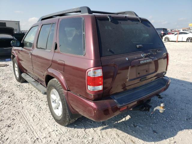 JN8DR09Y24W911308 - 2004 NISSAN PATHFINDER MAROON photo 3