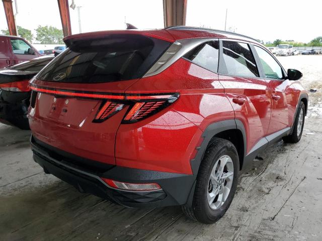 5NMJB3AE2NH080659 - 2022 HYUNDAI TUCSON SEL RED photo 4