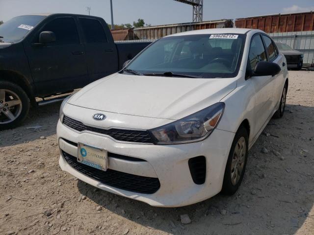 3KPA24AB4JE080689 - 2018 KIA RIO LX WHITE photo 2