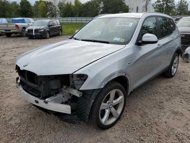 5UXWX9C35H0T24670 - 2017 BMW X3 XDRIVE2 SILVER photo 2