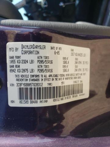 3C8FY68805T639312 - 2005 CHRYSLER PT CRUISER PURPLE photo 10