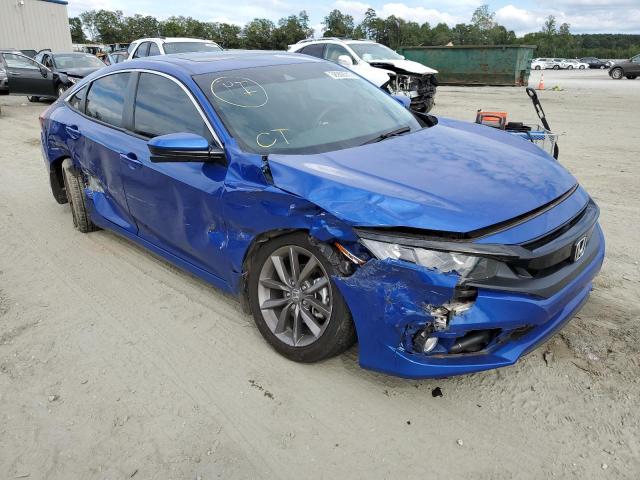 19XFC1F76ME007754 - 2021 HONDA CIVIC EXL ლურჯი ფოტო 1