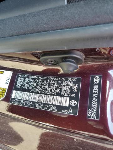 JTKDE167680225945 - 2008 TOYOTA SCION TC იასამნისფერი ფოტო 10