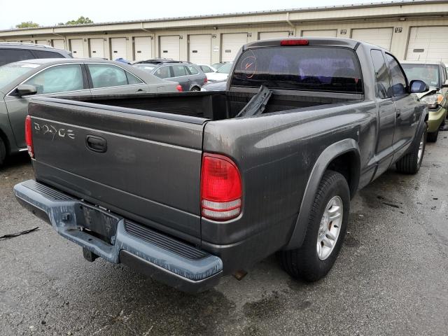 1B7GL12X22S602654 - 2002 DODGE DAKOTA BAS GRAY photo 4