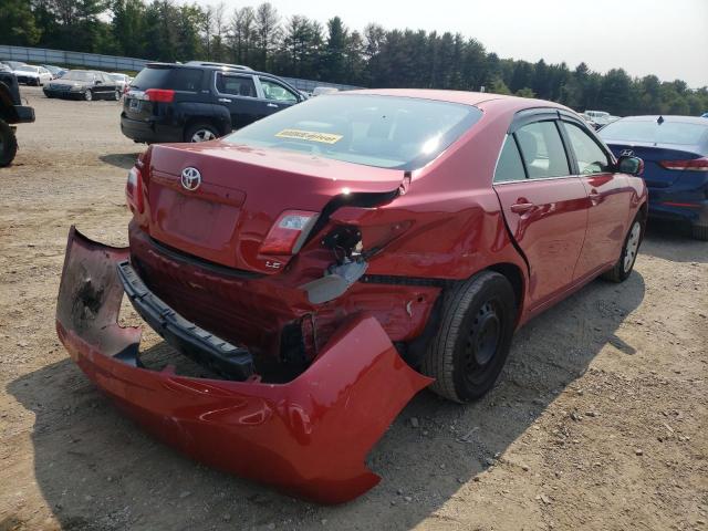 4T1BE46K37U181975 - 2007 TOYOTA CAMRY CE RED photo 4