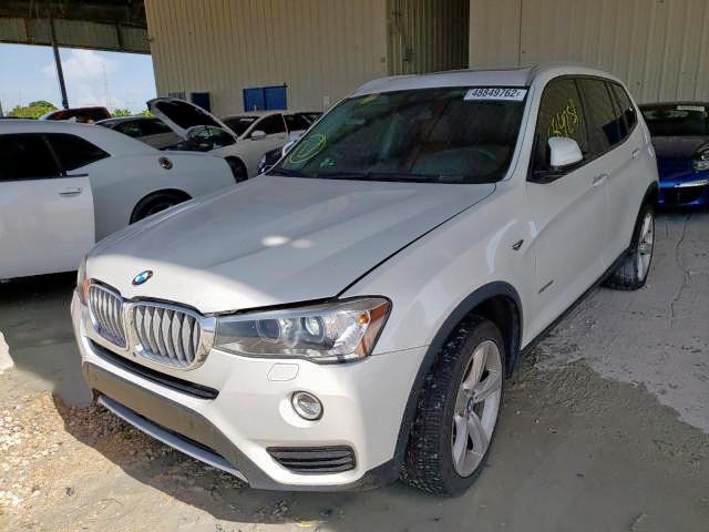 5UXWX9C50H0T01041 - 2017 BMW X3 XDRIVE2 WHITE photo 2