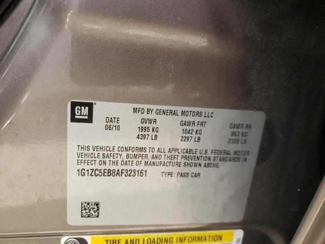 1G1ZC5EB8AF323161 - 2010 CHEVROLET MALIBU 1LT 灰色 照片 10