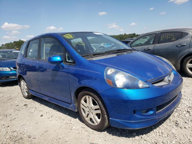 JHMGD38647S028362 - 2007 HONDA FIT S BLUE photo 1