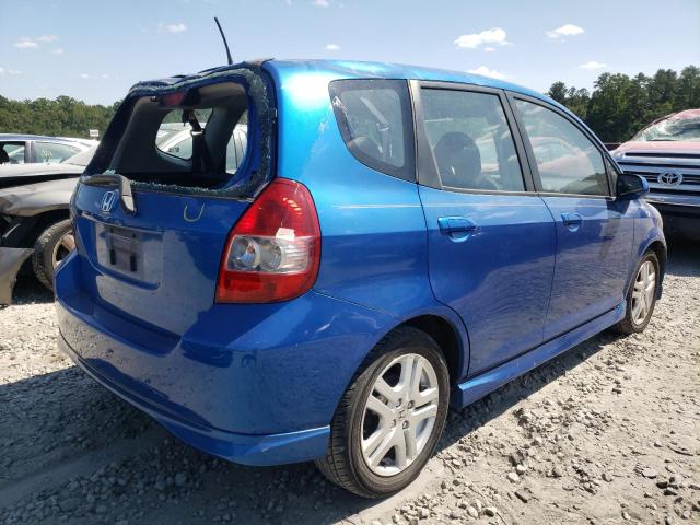 JHMGD38647S028362 - 2007 HONDA FIT S BLUE photo 4