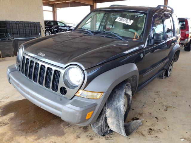 1J4GL48K86W284500 - 2006 JEEP LIBERTY SP CHARCOAL photo 2