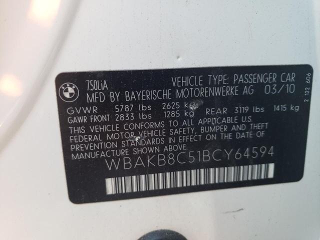 WBAKB8C51BCY64594 - 2011 BMW ALPINA B7 WHITE photo 10