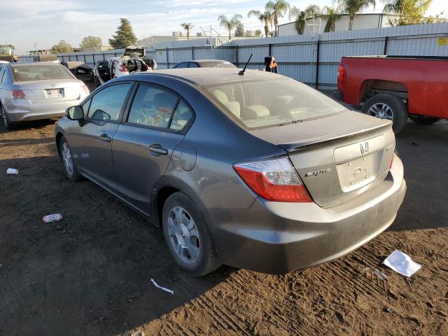 JHMFB4F23CS003762 - 2012 HONDA CIVIC HYBR GRAY photo 3