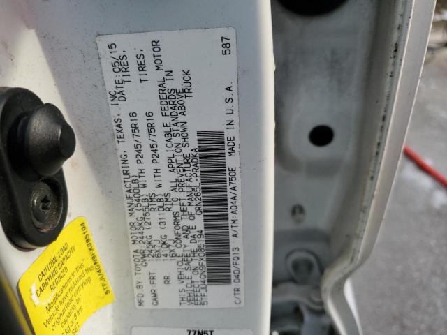 5TFJU4GN9FX085194 - 2015 TOYOTA TACOMA DOU WHITE photo 12