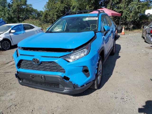 JTMA1RFV0KD506173 - 2019 TOYOTA RAV4 XLE P BLUE photo 2