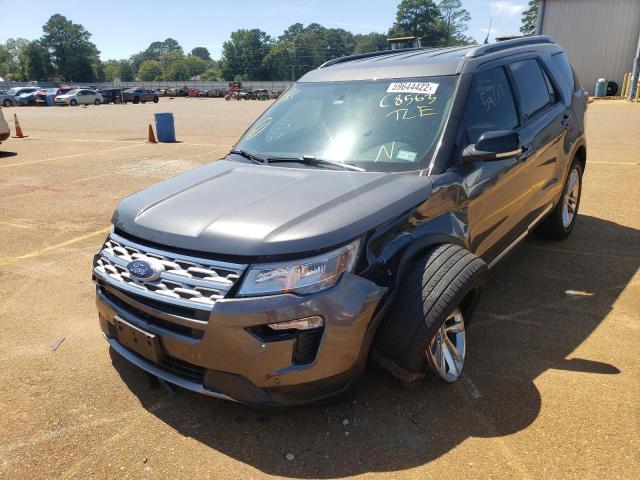 1FM5K7D80JGC85263 - 2018 FORD EXPLORER X GRAY photo 2