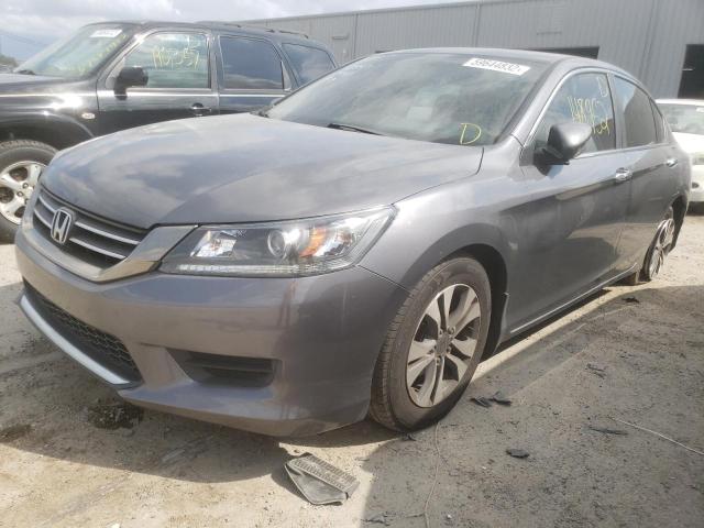 1HGCR2F38DA030445 - 2013 HONDA ACCORD LX GRAY photo 2