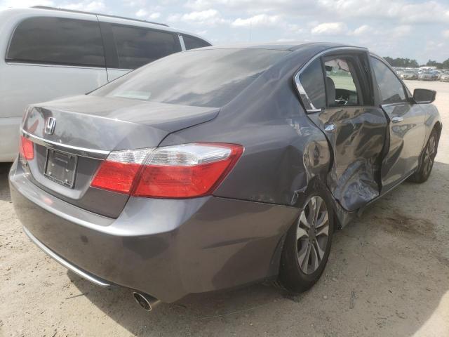 1HGCR2F38DA030445 - 2013 HONDA ACCORD LX GRAY photo 4