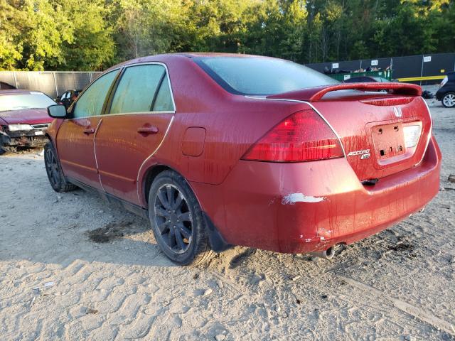 1HGCM66447A049271 - 2007 HONDA ACCORD RED photo 3