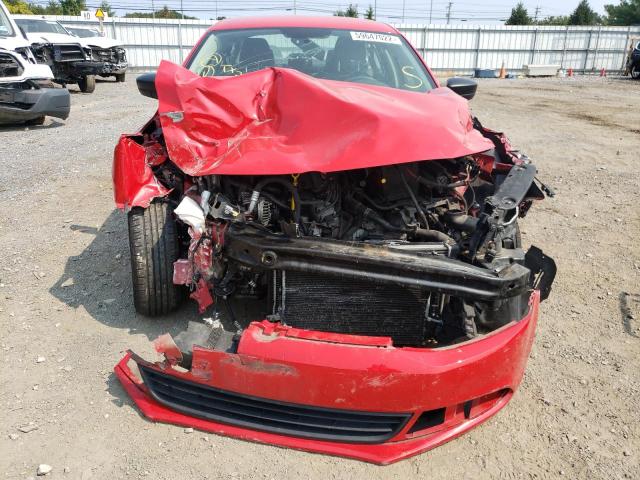 3VW2K7AJ9DM295943 - 2013 VOLKSWAGEN JETTA BASE RED photo 9