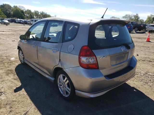 JHMGD38647S004045 - 2007 HONDA FIT S SILVER photo 3