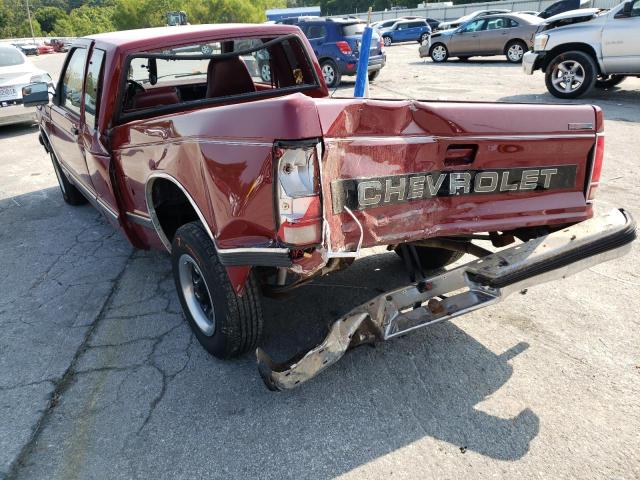 1GCCS19Z6N8165574 - 1992 CHEVROLET S TRUCK S1 BURGUNDY photo 3