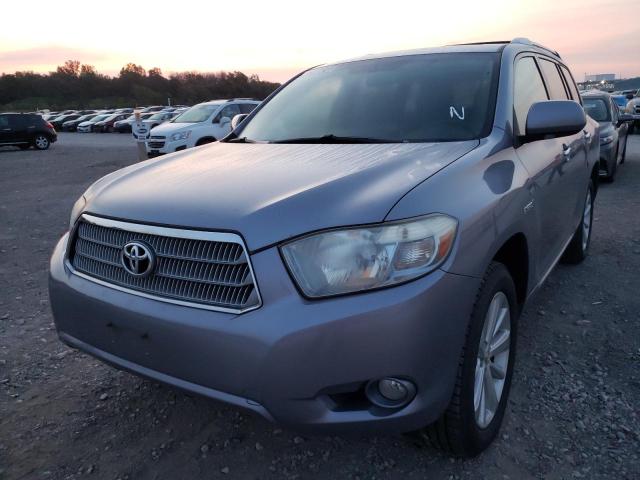 JTEEW44A582002160 - 2008 TOYOTA HIGHLANDER BLUE photo 2