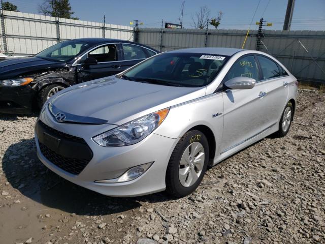 KMHEC4A45EA118113 - 2014 HYUNDAI SONATA HYB SILVER photo 2