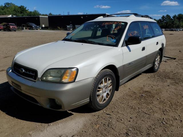 4S3BH675647609158 - 2004 SUBARU LEGACY OUT WHITE photo 2