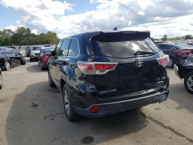 5TDBKRFH3ES022311 - 2014 TOYOTA HIGHLANDER BLACK photo 3