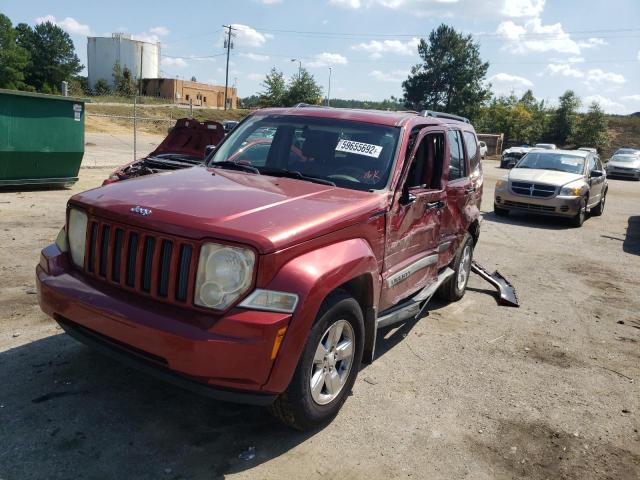 1C4PJLAKXCW114876 - 2012 JEEP LIBERTY SP MAROON photo 2