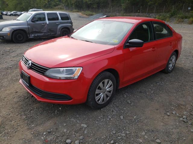 3VW1K7AJ7EM427384 - 2014 VOLKSWAGEN JETTA BASE RED photo 2