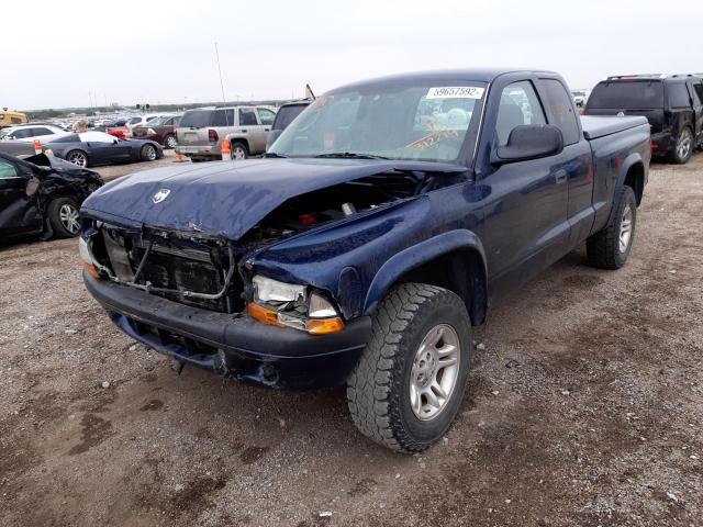 1D7GG32N53S312219 - 2003 DODGE DAKOTA SPO BLUE photo 2