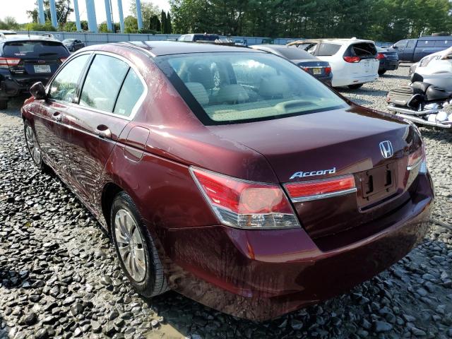 1HGCP2F30BA077018 - 2011 HONDA ACCORD LX BURGUNDY photo 3