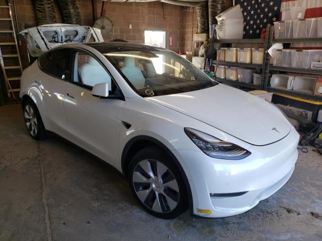 5YJYGDEE4MF158374 - 2021 TESLA MODEL Y Blanc photo 1