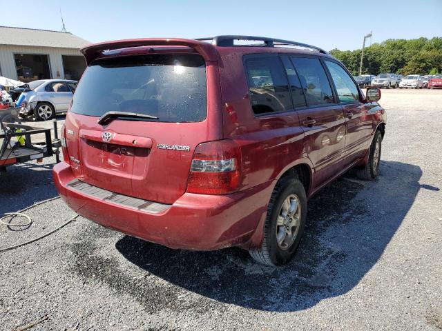 JTEHP21A870223071 - 2007 TOYOTA HIGHLANDER BURGUNDY photo 4