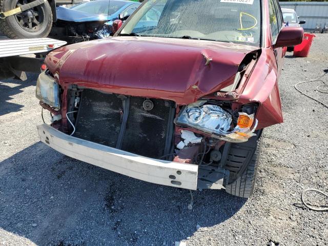 JTEHP21A870223071 - 2007 TOYOTA HIGHLANDER BURGUNDY photo 9