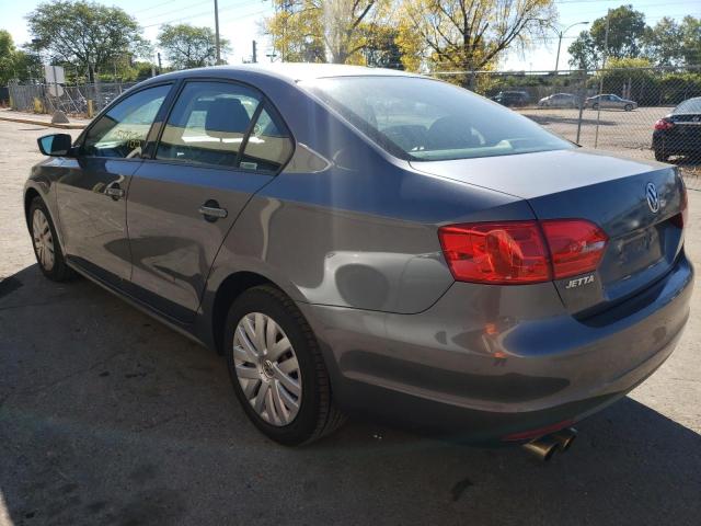 3VW2K7AJ5BM080749 - 2011 VOLKSWAGEN JETTA BASE 银色 照片 2