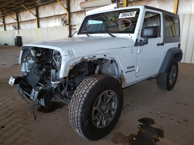 1C4AJWAG1EL121206 - 2014 JEEP WRANGLER S WHITE photo 2
