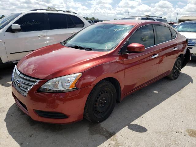 3N1AB7APXFY244114 - 2015 NISSAN SENTRA SV RED photo 2