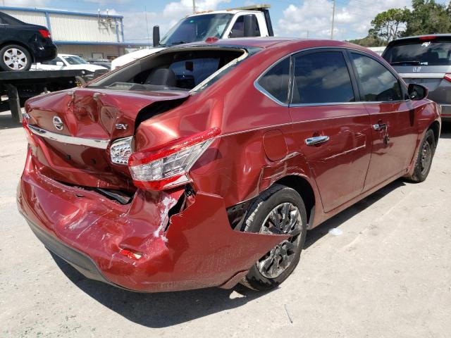 3N1AB7APXFY244114 - 2015 NISSAN SENTRA SV RED photo 4