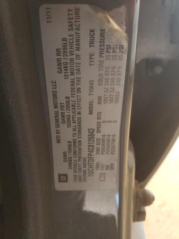 1GCHTDFP4C8126843 - 2012 CHEVROLET COLORADO L GRAY photo 10