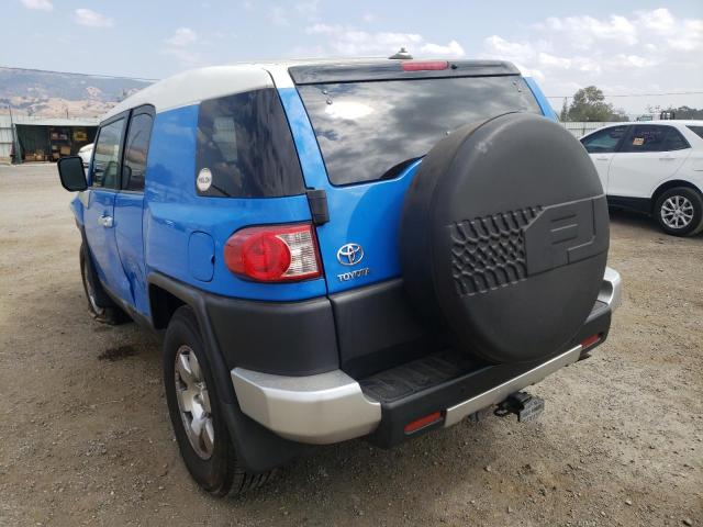 JTEBU11F270042343 - 2007 TOYOTA FJ CRUISER BLUE photo 3